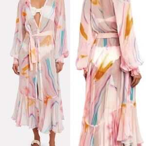 Rococo Sand Davina Pink Sheer Beach Cover Up M